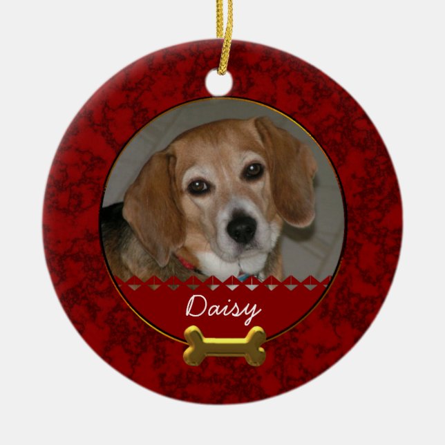 Anpassningsbar Photo Hund Memory Ornament (Framsidan)