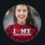 Anpassningsbar Photo I Kärlek Min flickvän Darttavla<br><div class="desc">Anpassningsbar Photo I Kärlek My Girlkompis Dart Board</div>