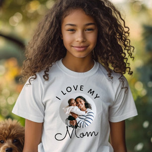 Anpassningsbar Photo I Kärlek My Mamma Mors dag T Shirt