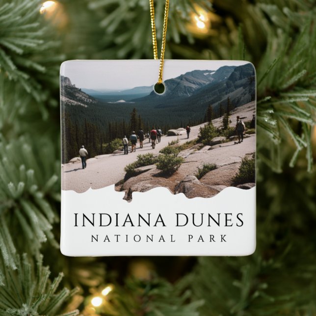 Anpassningsbar Photo Indiana Dunes nationalpark So Julgransprydnad Keramik (Träd)