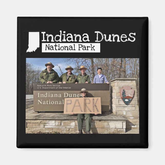 Anpassningsbar Photo - Indiana Dunes nationalparks Magnet (Framsidan)
