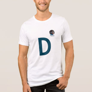 Anpassningsbar Photo & Initial Monogram-mall T-Shi T Shirt