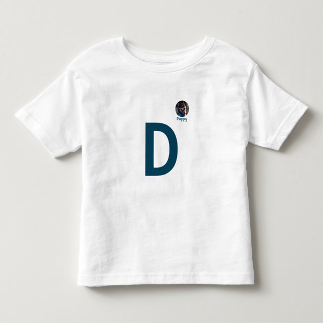 Anpassningsbar Photo & Initial Monogram-mall T-Shi T Shirt (Framsida)