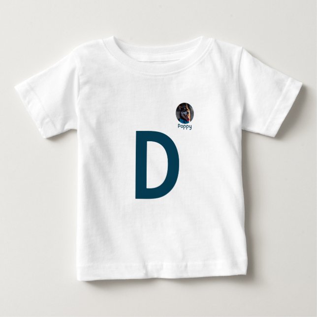 Anpassningsbar Photo & Initial Monogram-mall T-Shi T Shirt (Framsida)