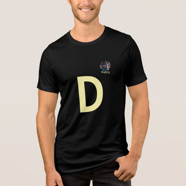 Anpassningsbar Photo & Initial Monogram-mall T-Shi T Shirt (Framsida)
