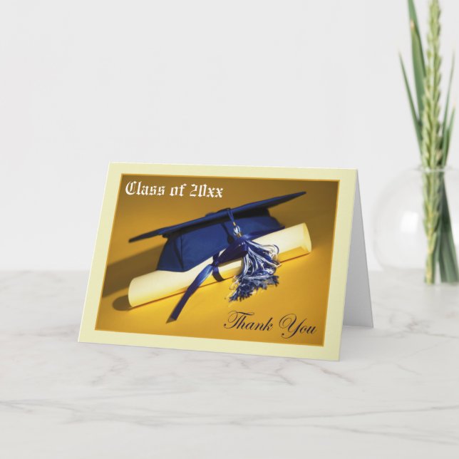 Anpassningsbar Photo (inuti) Studenten-tackkort 03 Tack Kort (Framsida)