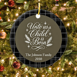 Anpassningsbar Photo Isaiah 9 6 jul Julgransprydnad Keramik