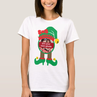 Anpassningsbar Photo jul Elf T-Shirt