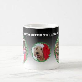 Anpassningsbar Photo jul-Hund Kaffemugg