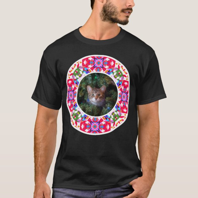 Anpassningsbar Photo jul Pet Hund Glad helg Pun T Shirt (Framsida)