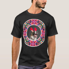 Anpassningsbar Photo jul Pet Hund Glad helg Pun T Shirt
