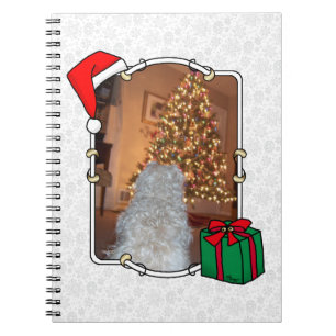 Anpassningsbar Photo jul Santa Hat Pet HO HO HO Anteckningsbok