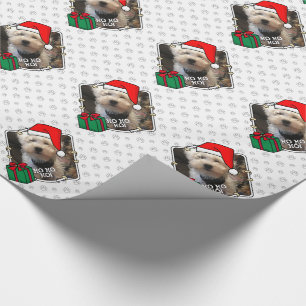 Anpassningsbar Photo jul Santa Hat Pet HO HO HO Presentpapper