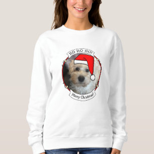 Anpassningsbar Photo jul Santa Hat Pet HO HO HO T Shirt