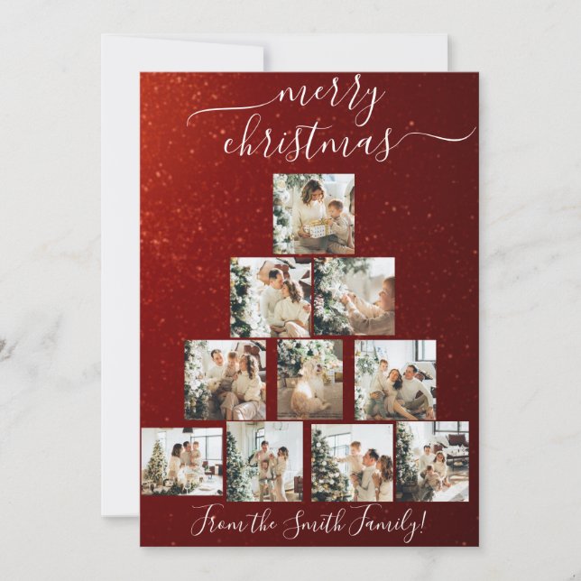 Anpassningsbar Photo Julgran-julkort Julkort (Framsida)