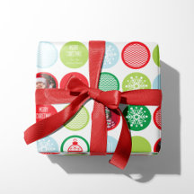 Anpassningsbar Photo Julpunkter Gift Wrap
