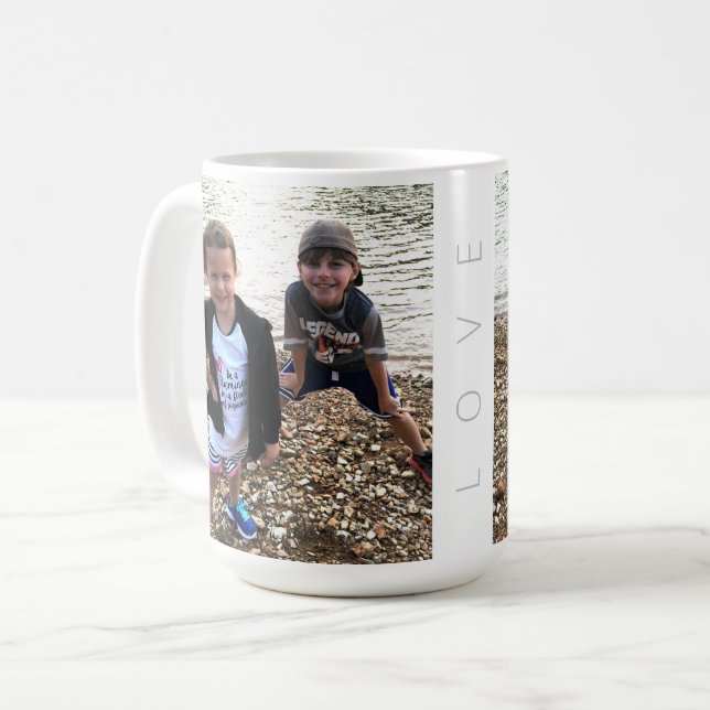 Anpassningsbar Photo Kärlek Kaffemugg (Framsida vänster)