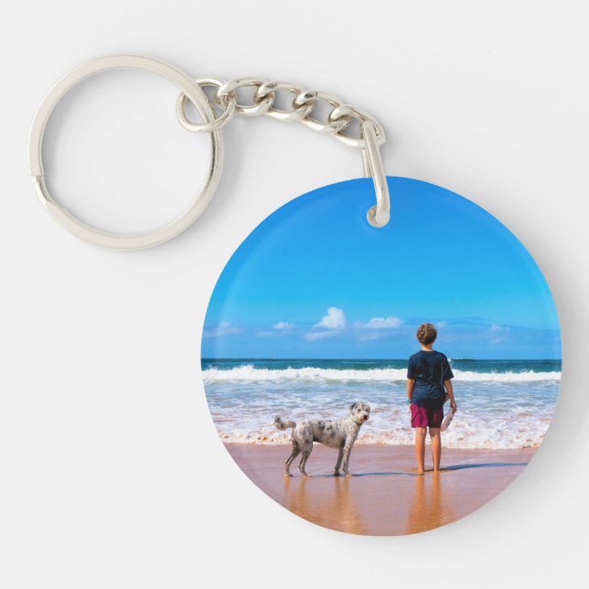 Anpassningsbar Photo Keychain Ypur Pets Photos Gif (Framsidan)