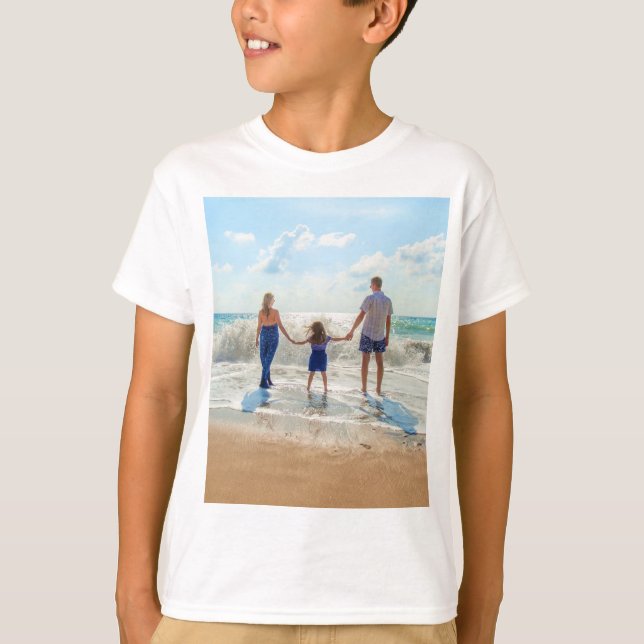 Anpassningsbar Photo Kids T-Shirt Your Family Phot (Framsida)