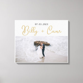 Anpassningsbar Photo Kom ihåg den här gången Bröll Canvastryck