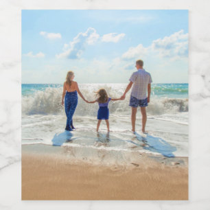 Anpassningsbar Photo Label Your Favorite Photos Gi Vinflaska Etikett