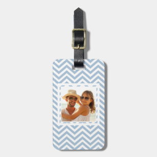 Anpassningsbar Photo Light Blue Grunge Texturerad  Bagagebricka