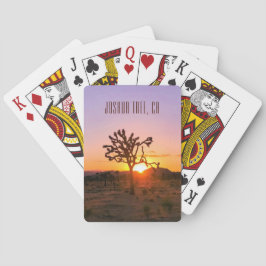 Anpassningsbar Photo Lila Orange Joshua Träd Sunse Casinokort
