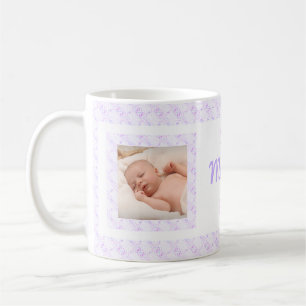 Anpassningsbar Photo Lilac Mönster Mor dag Morsa M Kaffemugg