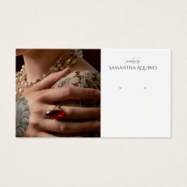 Anpassningsbar Photo Logotyp Jeweler Earring Visni Visitkort