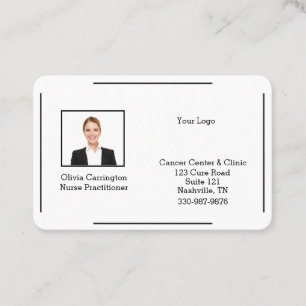 Anpassningsbar Photo Logotyp Professionell Enkel f Visitkort