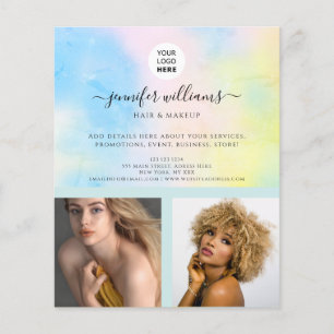 Anpassningsbar Photo Logotyp Promotive Rainbow Pas Flygblad