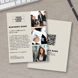 Anpassningsbar Photo Logotyp QR Modern Corporate B Flygblad