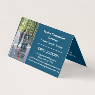 Anpassningsbar Photo & Logotyp Senior Assion Careg Visitkort