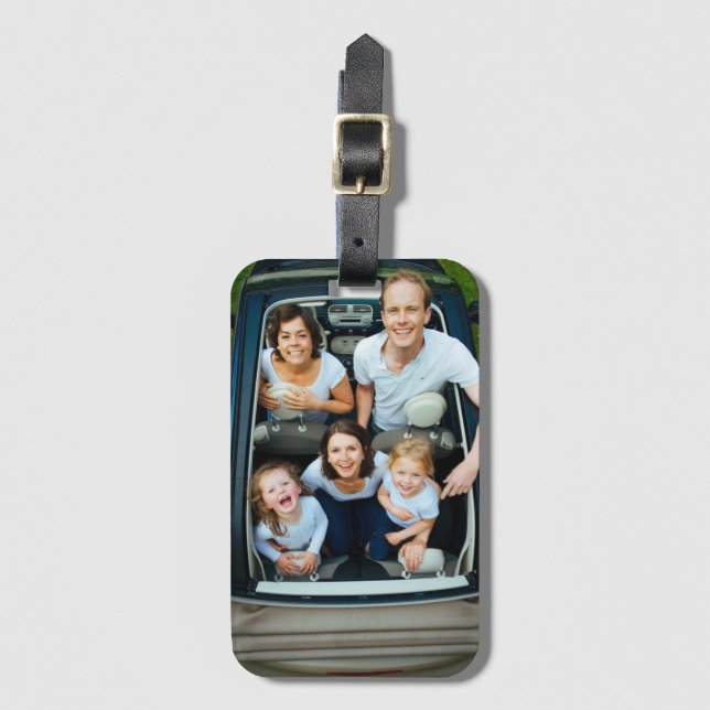 Anpassningsbar Photo Luggage Tag Bagagebricka (Framsida vertikal)
