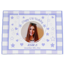 Anpassningsbar Photo Lycklig 17:e födelsedag Lila 