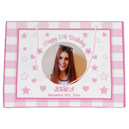 Anpassningsbar Photo Lycklig 17:e födelsedag Rosa 