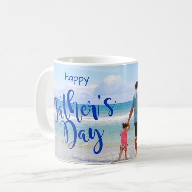 ANPASSNINGSBAR Photo | LYCKLIG FARS DAG Kaffemugg (Framsida vänster)