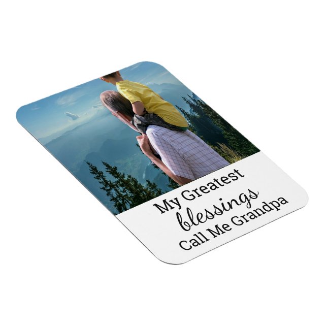 Anpassningsbar Photo Magnet for Grandpa (Högersidan)