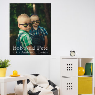 Anpassningsbar Photo make it Unique Twin Brothers  Poster