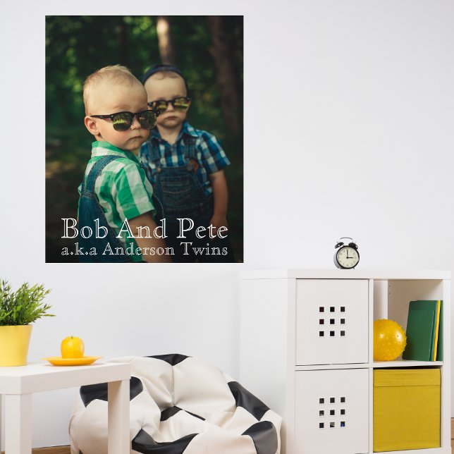 Anpassningsbar Photo make it Unique Twin Brothers  Poster (Skapare uppladdad)