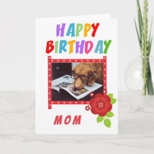 Anpassningsbar Photo Mamma Birthday Card Kort