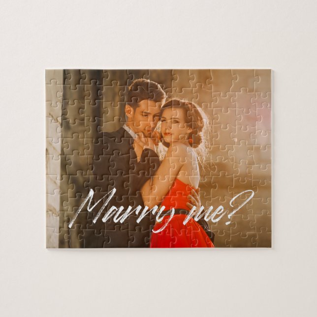 Anpassningsbar Photo Marry Me Frieri Pussel (Horisontell)