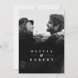 Anpassningsbar Photo med Snyggt Black Abstrakt Brö Inbjudningar