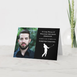 Anpassningsbar Photo Memorial Funeral for Golfing Tack Kort