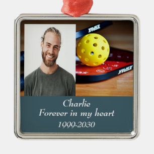 Anpassningsbar Photo Memorial Keepsak Forever i mi Julgransprydnad Metall