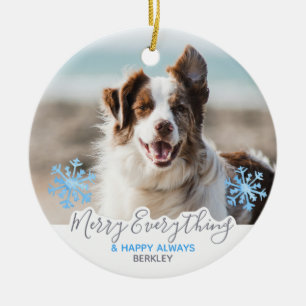 Anpassningsbar Photo - Merry Alltid Allt Lycklig - Julgransprydnad Keramik