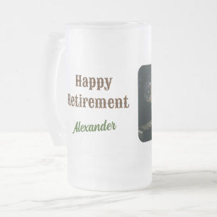 Anpassningsbar Photo Military Pension Gifts Frostat Ölglas