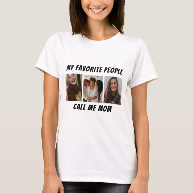 Anpassningsbar Photo - Mina favoriter kallar mig M T Shirt (Framsida)