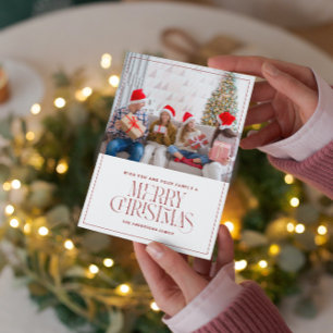 Anpassningsbar Photo Minimalistic God jul Card Inbjudningar