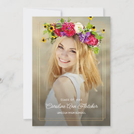 Anpassningsbar Photo Modern Blommigt Studenten med Meddelande